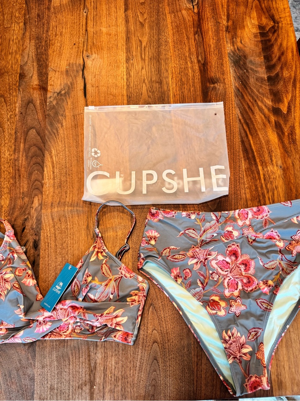 NWT - Cupshe Floral Two-Piece Bikini Set